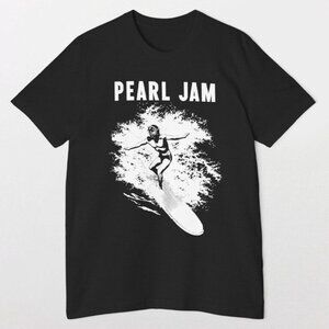 Pearl Jam Gas Mask Surfer Rock Band 90s Tour Concert Graphic T-Shirt 92